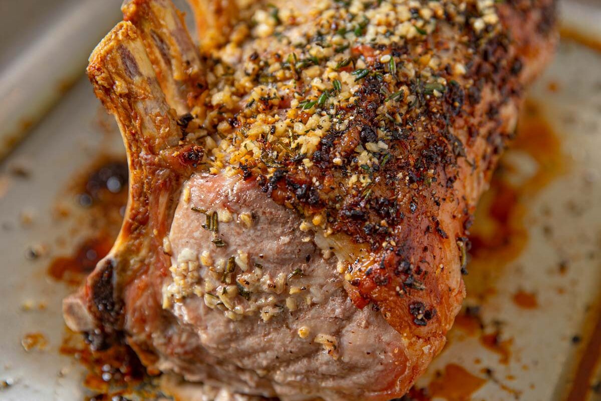 Roasted Pork With Herbed Pecan Crust